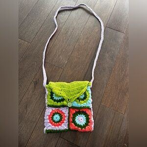 Crotchet cross body purse